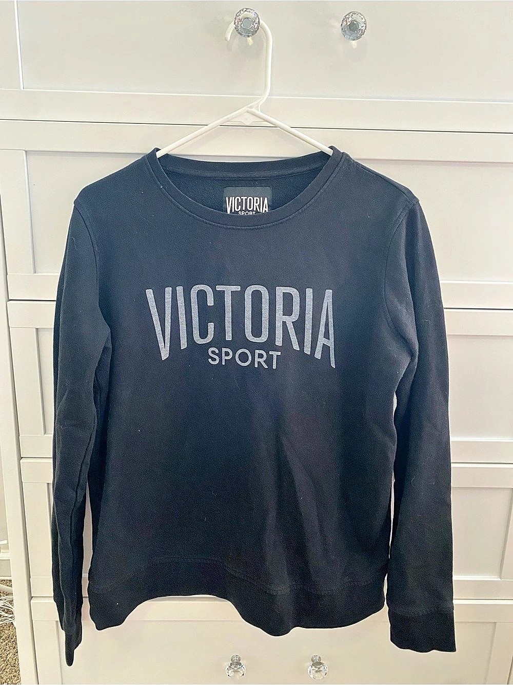 Victoria's Secret Victoria Sport Logo Crewneck Sweatshirt Black Medium
